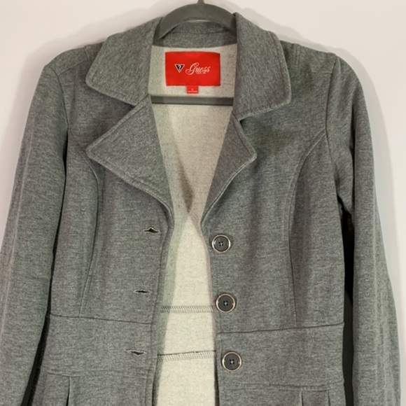 Guess Grey Button Down Jacket/Sweater - Picture 3 of 11